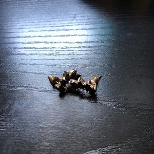 gold and black earrings